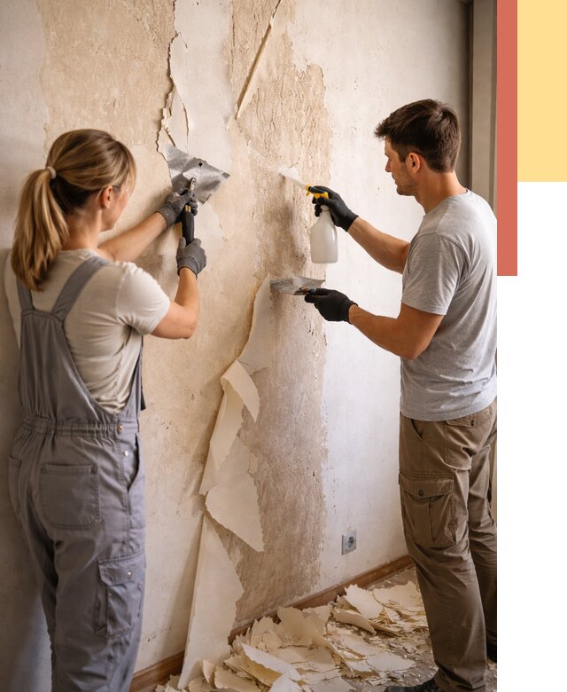 Снятие старых обоев в Дальнереченске от 5350 руб. под ключ недорого | ОТДЕЛОЧНИК-Длн