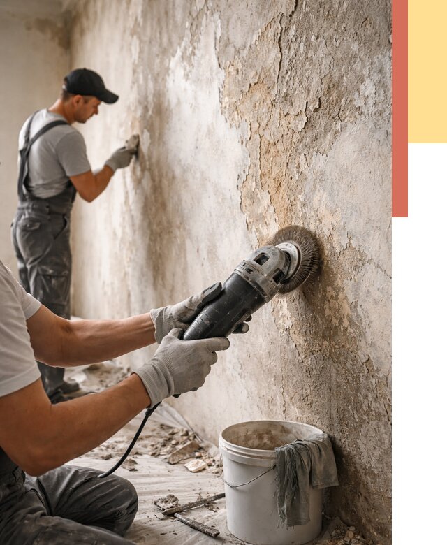 Снятие и удаление краски со стен в Дальнереченске от 2140 руб. — ОТДЕЛОЧНИК-Длн