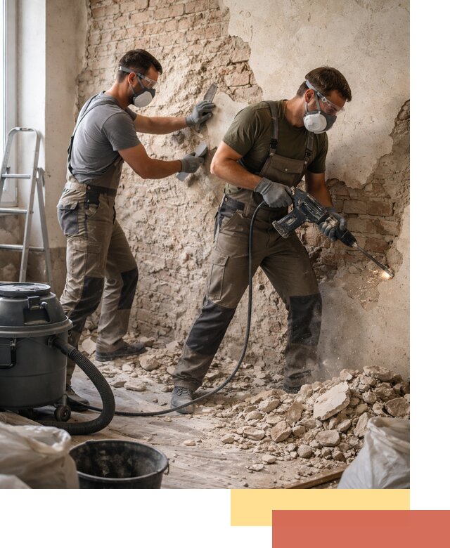 Демонтаж штукатурки со стен в Дальнереченске быстро и аккуратно