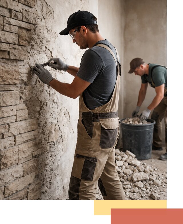 Демонтаж декоративного камня в Дальнереченске профессионально и безопасно