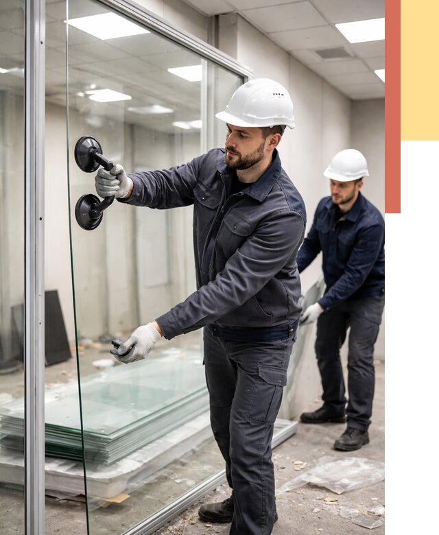 Демонтаж стеклянных перегородок в Дальнереченске от 3261 руб. — быстро и недорого | ОТДЕЛОЧНИК-Длн