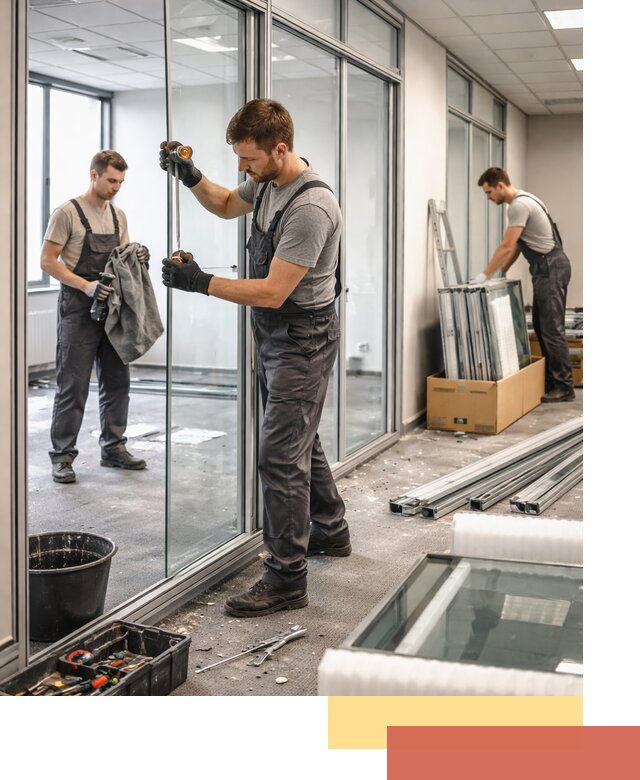 Демонтаж стеклянных перегородок в Дальнереченске быстро и безопасно