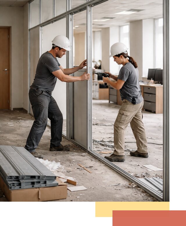 Демонтаж алюминиевых перегородок в Дальнереченске быстро и аккуратно