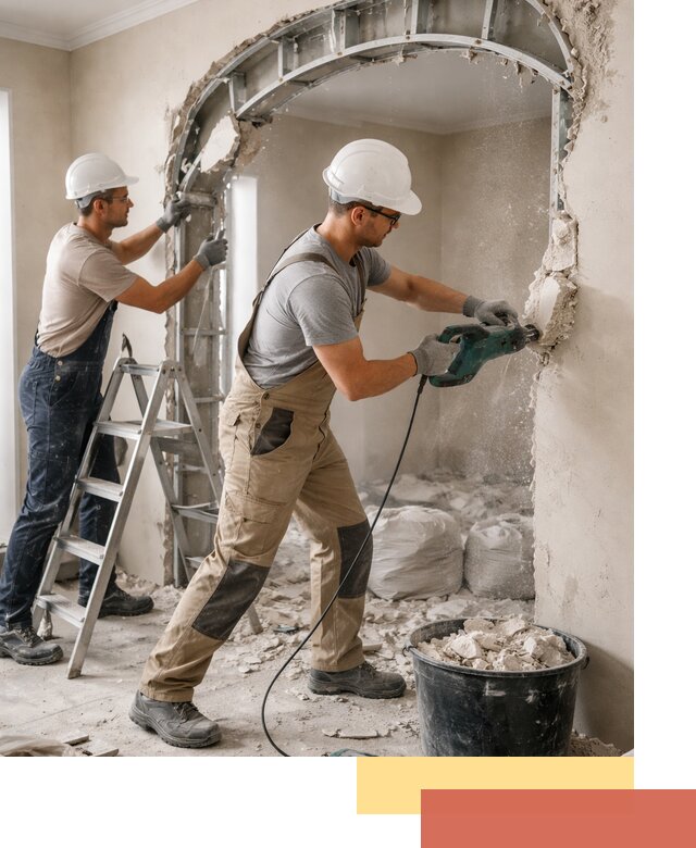 Демонтаж гипсокартонной арки в Дальнереченске быстро и аккуратно