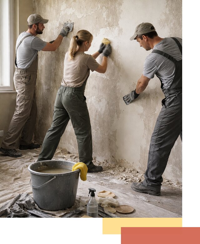 Очистка стен от клея и грунтовки в Дальнереченске качественно и быстро