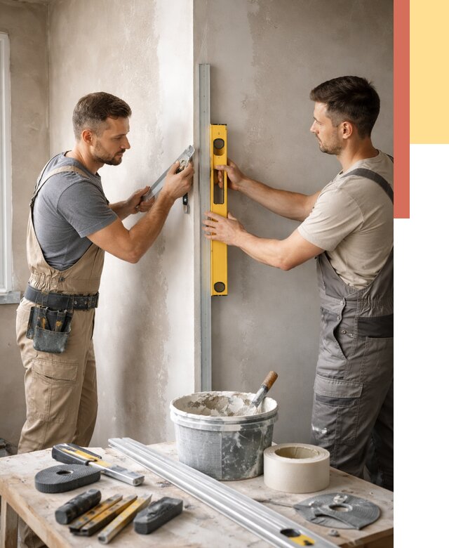 Выведение углов стен в Дальнереченске от 1885 руб. быстро и недорого | ОТДЕЛОЧНИК-Длн