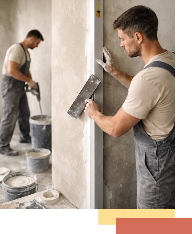 Выведение углов стен в Дальнереченске: монтаж и оштукатуривание