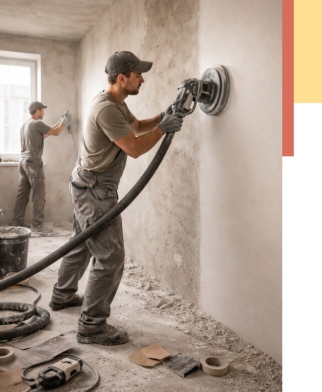 Шлифовка стен в Дальнереченске от 1223 руб/м2 — быстро и недорого | ОТДЕЛОЧНИК-Длн