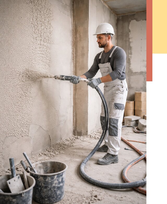 Машинная штукатурка стен в Дальнереченске под ключ от 6624 руб./м2 | ОТДЕЛОЧНИК-Длн