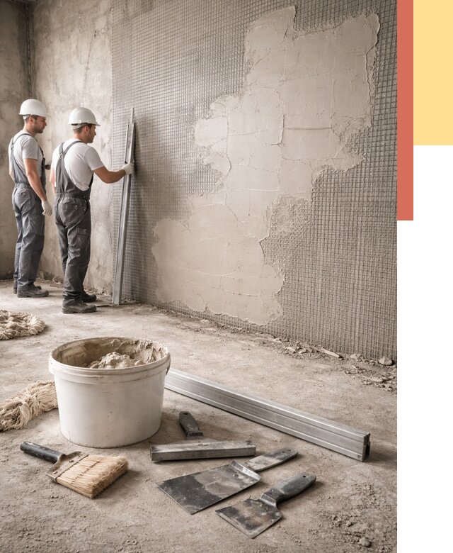 Штукатурка стен по сетке в Дальнереченске от 5605 руб./м2 — быстро и недорого | ОТДЕЛОЧНИК-Длн