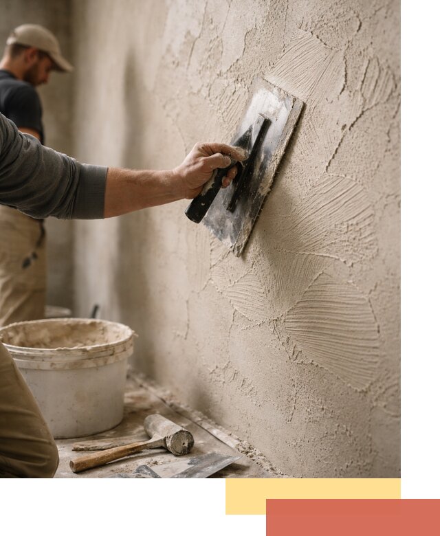 Фактурная штукатурка стен в Дальнереченске — монтаж, отделка, реставрация