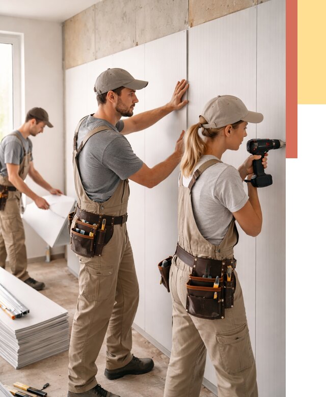 Монтаж ПВХ панелей на стены в Дальнереченске от 459 руб/м2 — быстро и недорого | ОТДЕЛОЧНИК-Длн