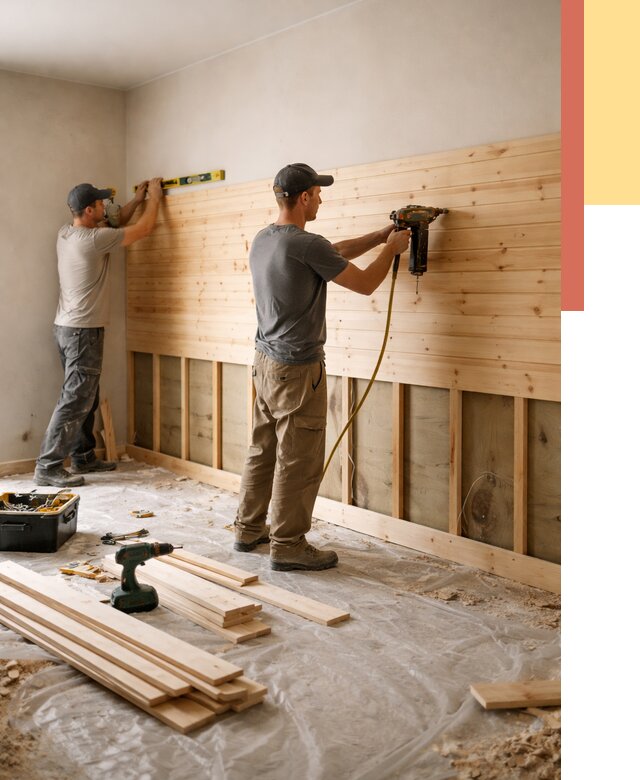 Монтаж деревянной вагонки на стены в Дальнереченске от 7643 руб. | Услуги монтажа вагонки | ОТДЕЛОЧНИК-Длн