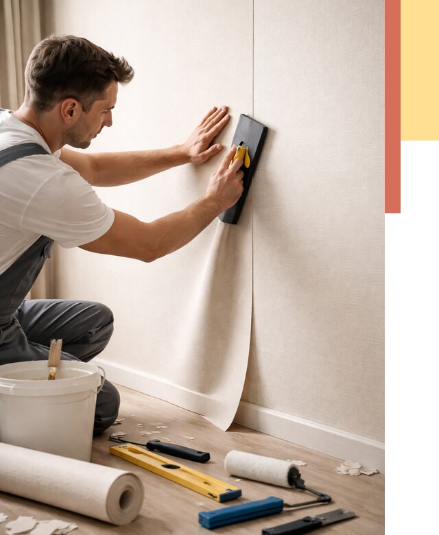 Поклейка виниловых обоев в Дальнереченске от 4586 руб. | Быстро и недорого — ОТДЕЛОЧНИК-Длн