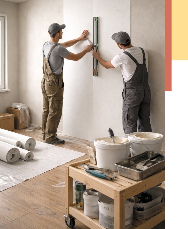 Поклейка стеклообоев в Дальнереченске от 6624 руб. за м2 — быстро и недорого | ОТДЕЛОЧНИК-Длн