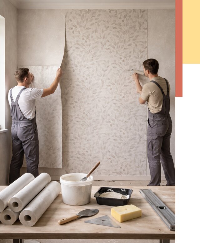 Поклейка обоев с подбором рисунка в Дальнереченске от 3567 руб. | ОТДЕЛОЧНИК-Длн - быстро и недорого