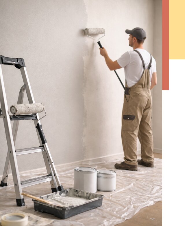 Покраска стен латексной краской в Дальнереченске от 4586 руб. за м2 | ОТДЕЛОЧНИК-Длн