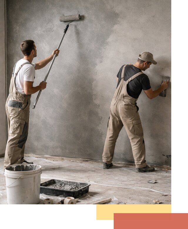 Покраска стен под бетон в Дальнереченске профессионально и недорого