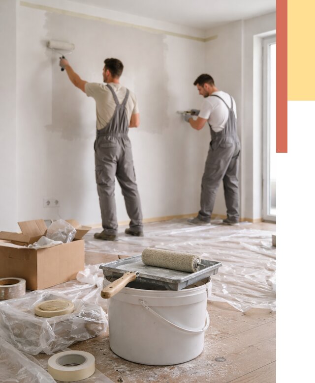 Покраска стен в квартире в Дальнереченске от 2548 руб/м2 — быстро и недорого | ОТДЕЛОЧНИК-Длн