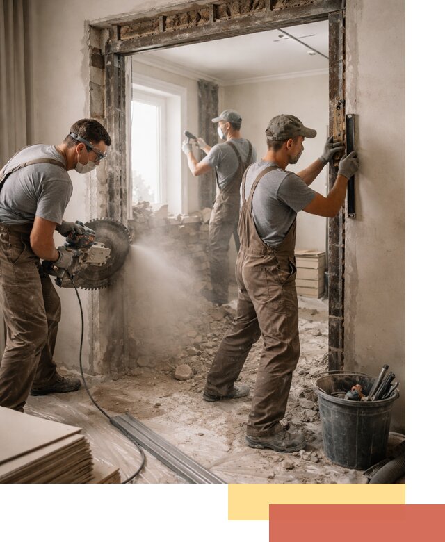 Расширение дверного проема под установку новой двери в Дальнереченске