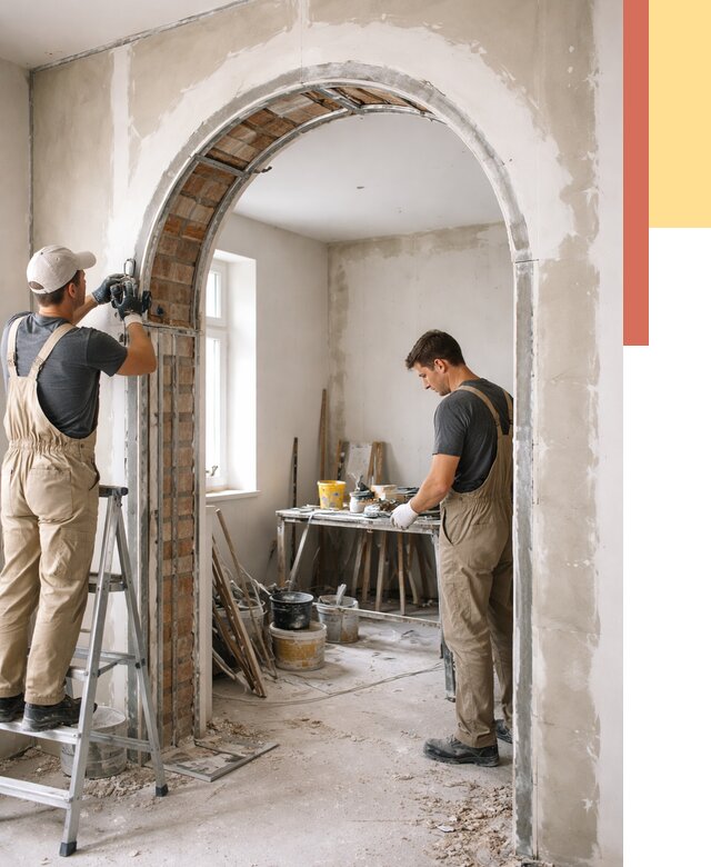 Устройство арочного проема в Дальнереченске от 9681 руб. под ключ — быстро и недорого | ОТДЕЛОЧНИК-Длн