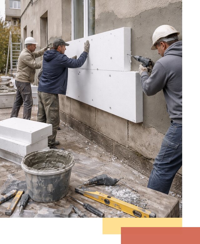 Утепление наружных стен пенопластом в Дальнереченске