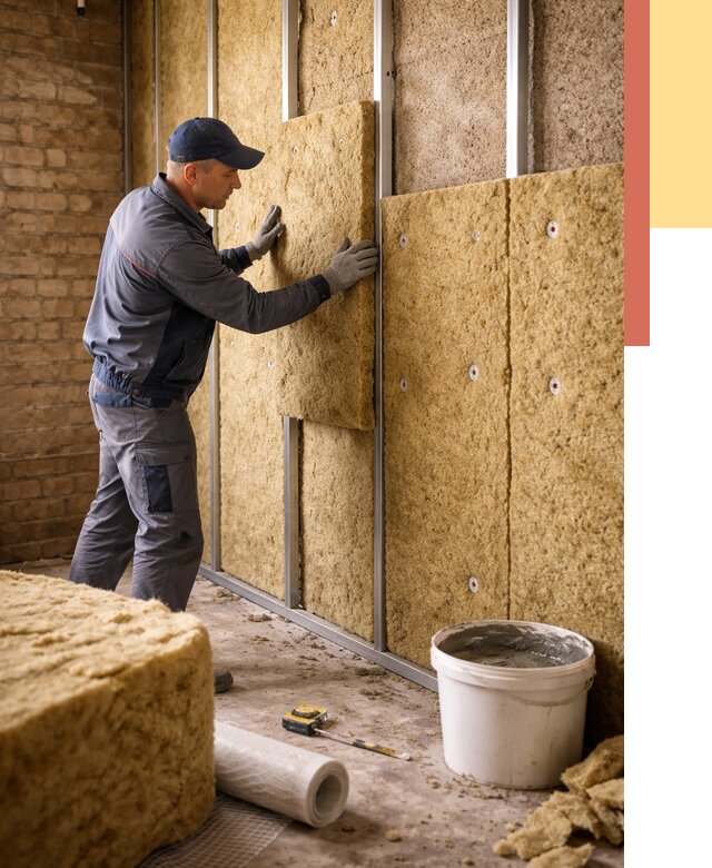 Утепление стен минватой в Дальнереченске от 1376 руб./м2 — недорого и быстро | ОТДЕЛОЧНИК-Длн