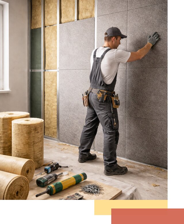 Профессиональная шумоизоляция стен в Дальнереченске для квартиры и офиса