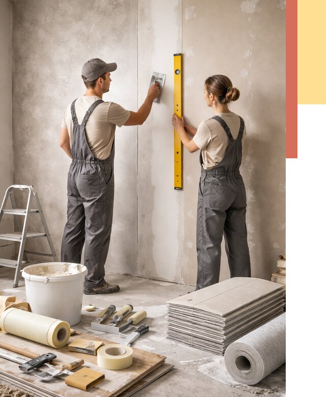 Отделка стен в Дальнереченске от 1529 руб/м² — недорого, быстро, под ключ | ОТДЕЛОЧНИК-Длн