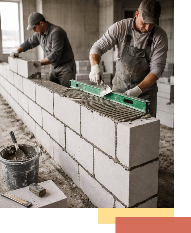 Кладка перегородок из газобетона в Дальнереченске быстро и качественно