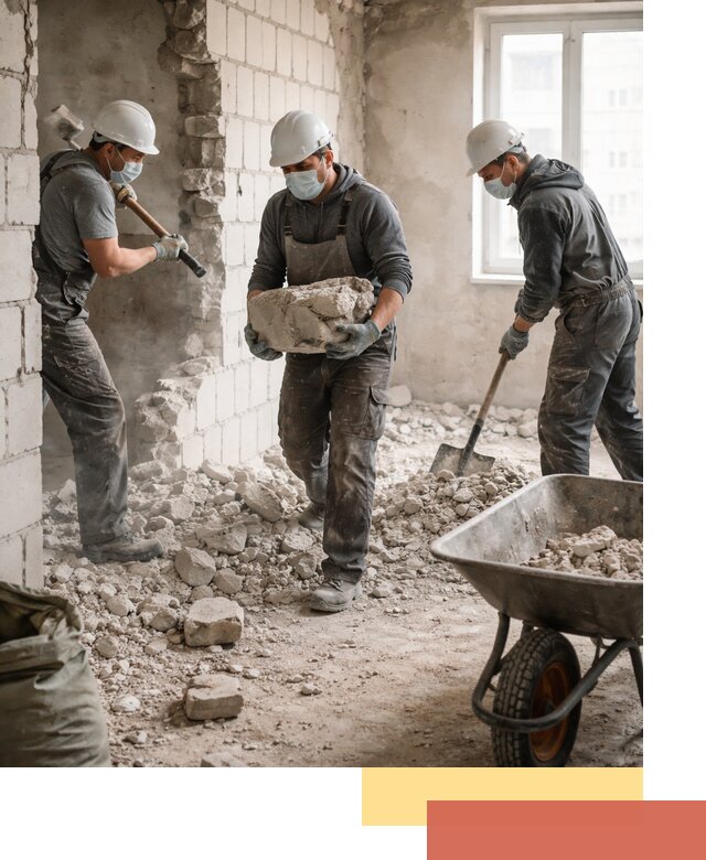 Демонтаж блочных перегородок в Дальнереченске быстро и аккуратно