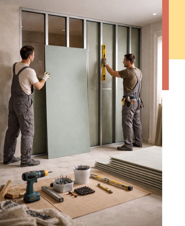 Перегородка из влагостойкого гипсокартона в Дальнереченске от 4891 руб. — монтаж под ключ | ОТДЕЛОЧНИК-Длн