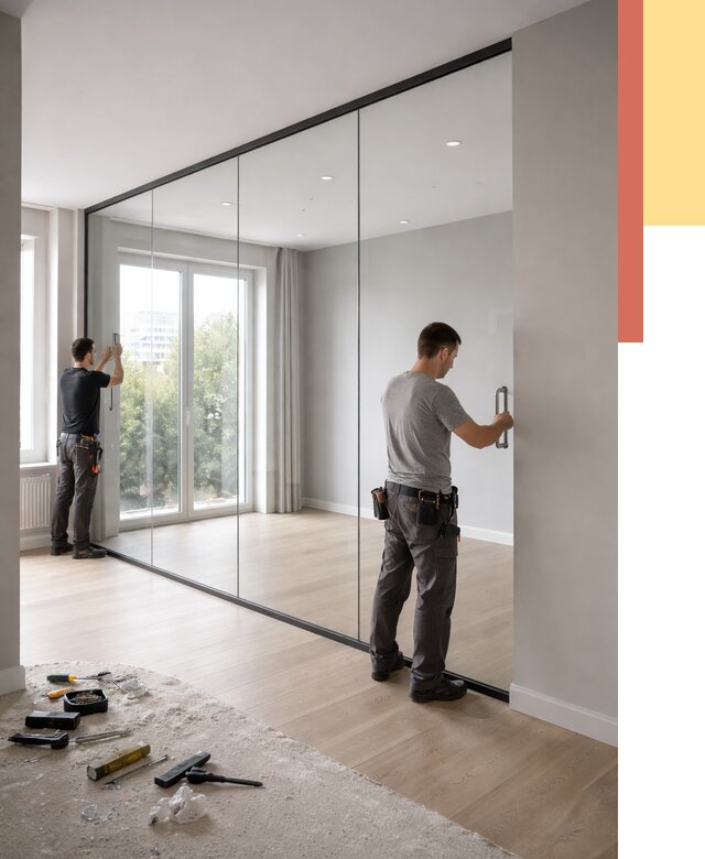 Изготовление стеклянных перегородок в Дальнереченске от 12585 руб. под ключ | ОТДЕЛОЧНИК-Длн