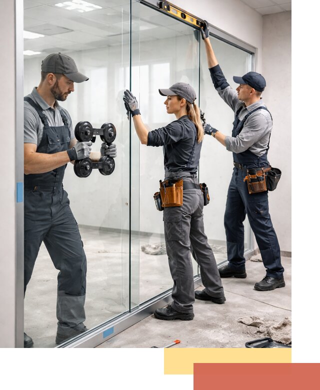 Профессиональный монтаж стеклянных перегородок в Дальнереченске