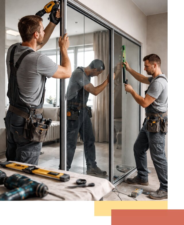 Каркасные стеклянные перегородки под ключ в Дальнереченске