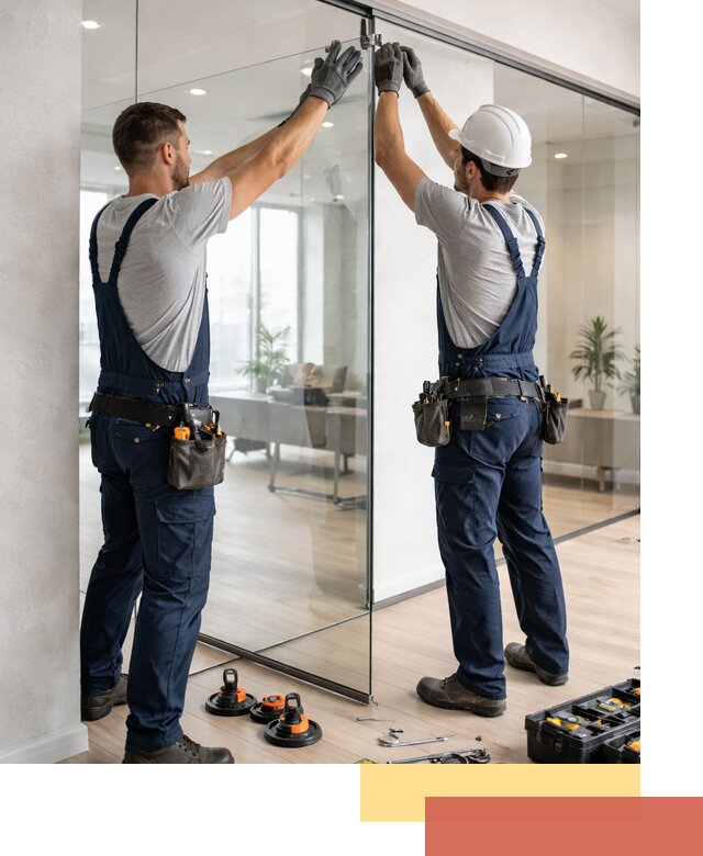 Безрамные стеклянные перегородки под ключ в Дальнереченске