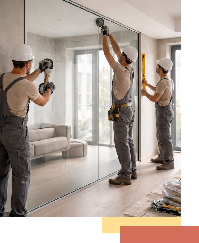 Перегородки из закаленного стекла в Дальнереченске для офисов и квартир