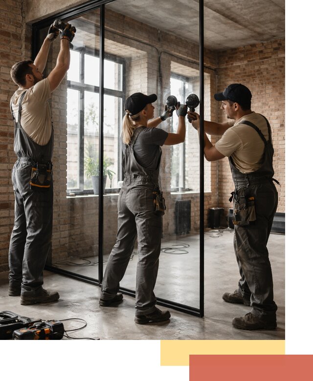 Стеклянные перегородки лофт — изготовление и монтаж в Дальнереченске