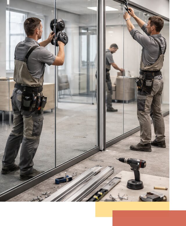 Стеклянные офисные перегородки под ключ в Дальнереченске