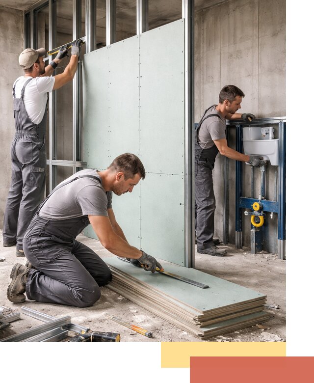 Монтаж и ремонт сантехнических перегородок в Дальнереченске