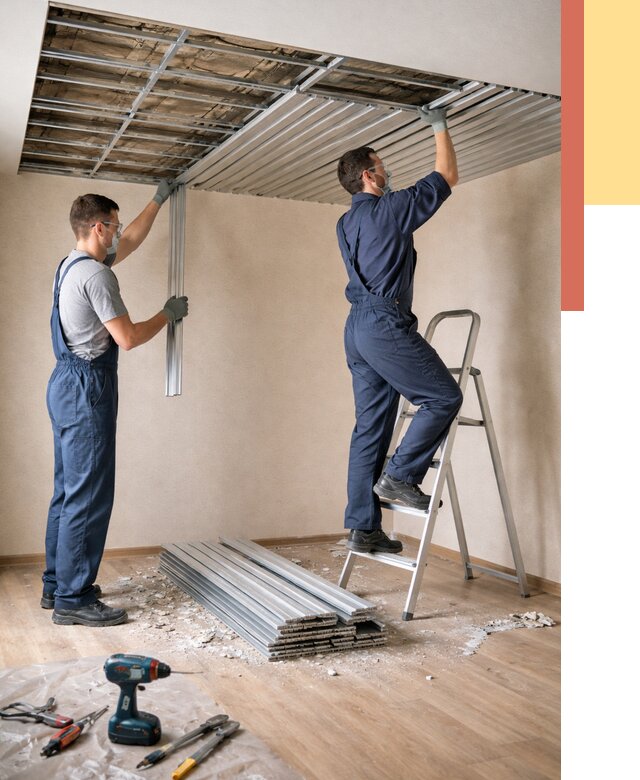 Демонтаж реечного потолка в Дальнереченске от 4586 руб. быстро и недорого | ОТДЕЛОЧНИК-Длн