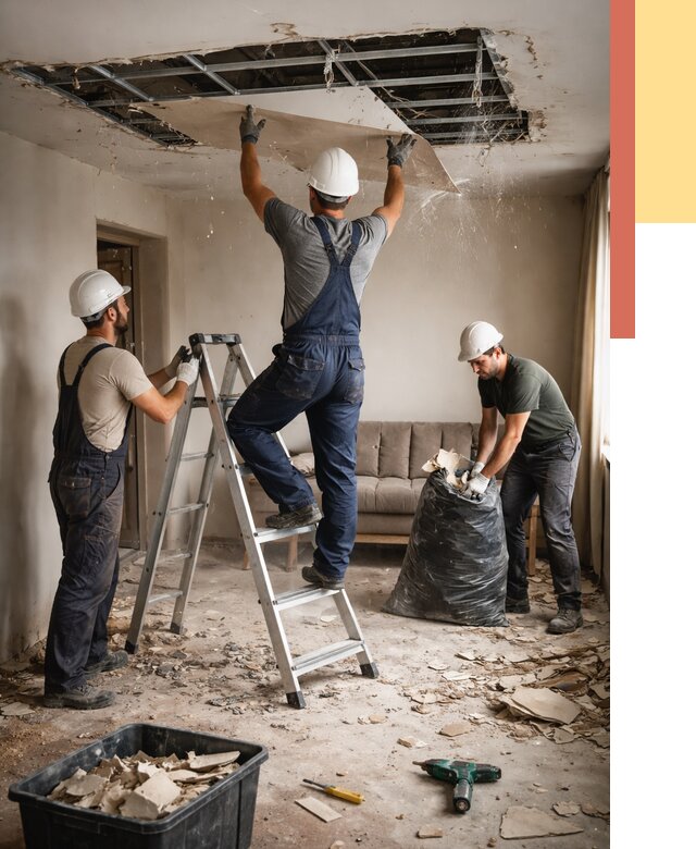 Демонтаж гипсокартонного потолка в Дальнереченске от 428 руб. за м2 — ОТДЕЛОЧНИК-Длн