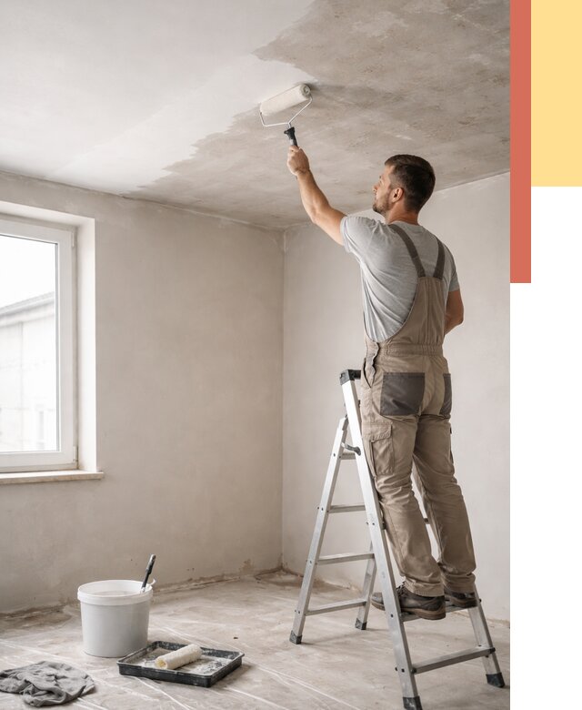 Грунтовка потолка в Дальнереченске от 2548 руб. — быстро и недорого | ОТДЕЛОЧНИК-Длн