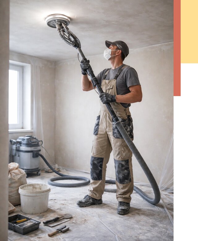 Шлифовка потолка в Дальнереченске от 3567 руб. — услуги шлифования потолка | ОТДЕЛОЧНИК-Длн