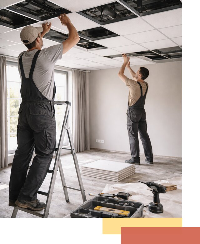 Замена плит подвесного потолка в Дальнереченске быстро и качественно