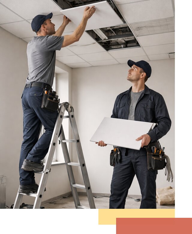 Обслуживание подвесного потолка в Дальнереченске — ремонт и чистка