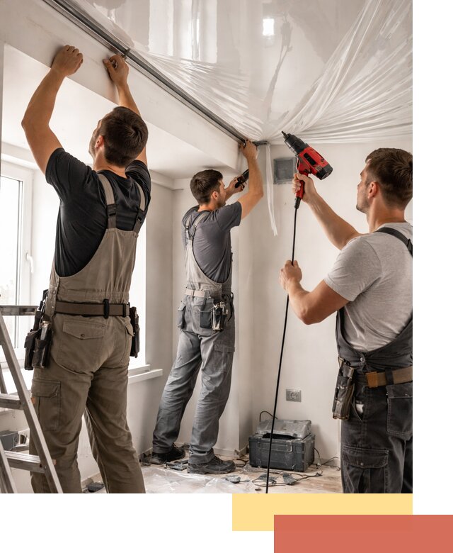 Монтаж глянцевого натяжного потолка в Дальнереченске быстро и качественно