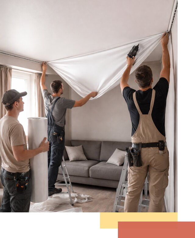 Монтаж сатинового натяжного потолка в Дальнереченске качественно и быстро