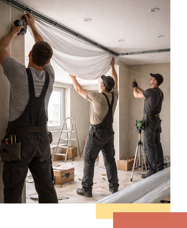 Монтаж парящего натяжного потолка под ключ в Дальнереченске