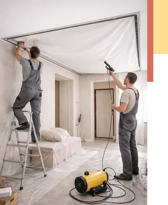 Монтаж натяжного потолка в прихожей в Дальнереченске от 2700 руб. под ключ | ОТДЕЛОЧНИК-Длн